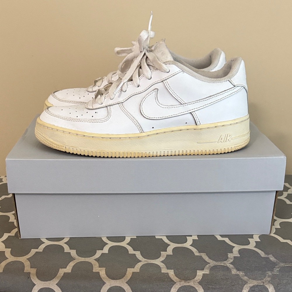 Nike White and Cream Air Sneakers